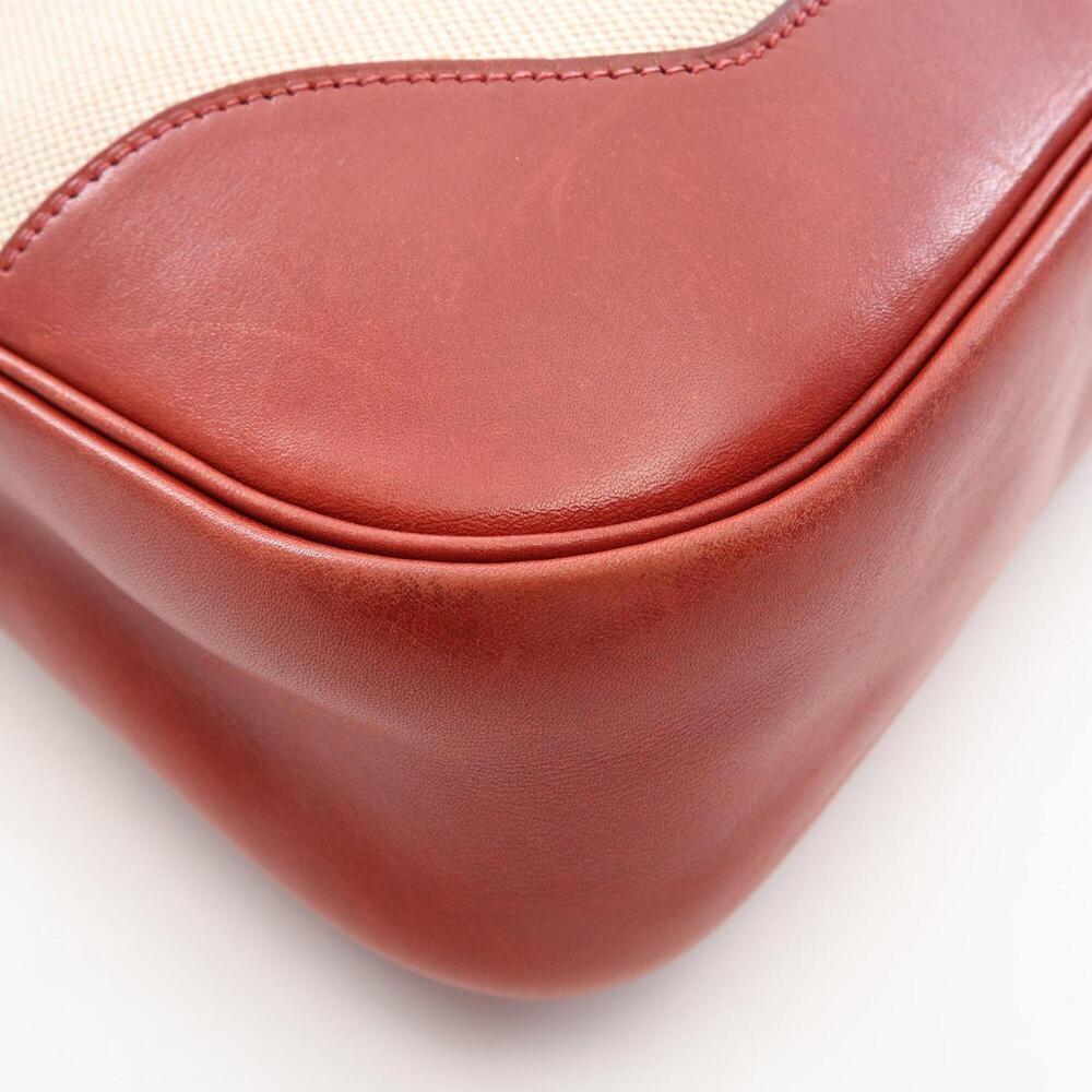 Hermes Trim 31 Shoulder Bag/Handbag, Leather, Toile H, Ivory/Burgundy, Women's. - Picture 5 of 15